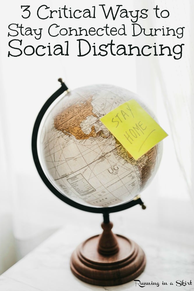 3 Critical Steps to Stay Connected During Social Distancing or During Quarantine.  Includes ways to connect with friends and long distance family.  Plus ways to keep in touch and the best way to share photos. / Running in a Skirt #socialdistancing #quarantine #healthyliving #photography via @juliewunder