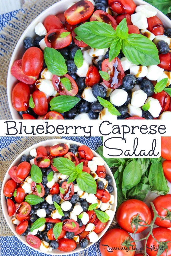 Blueberry Caprese Salad pin
