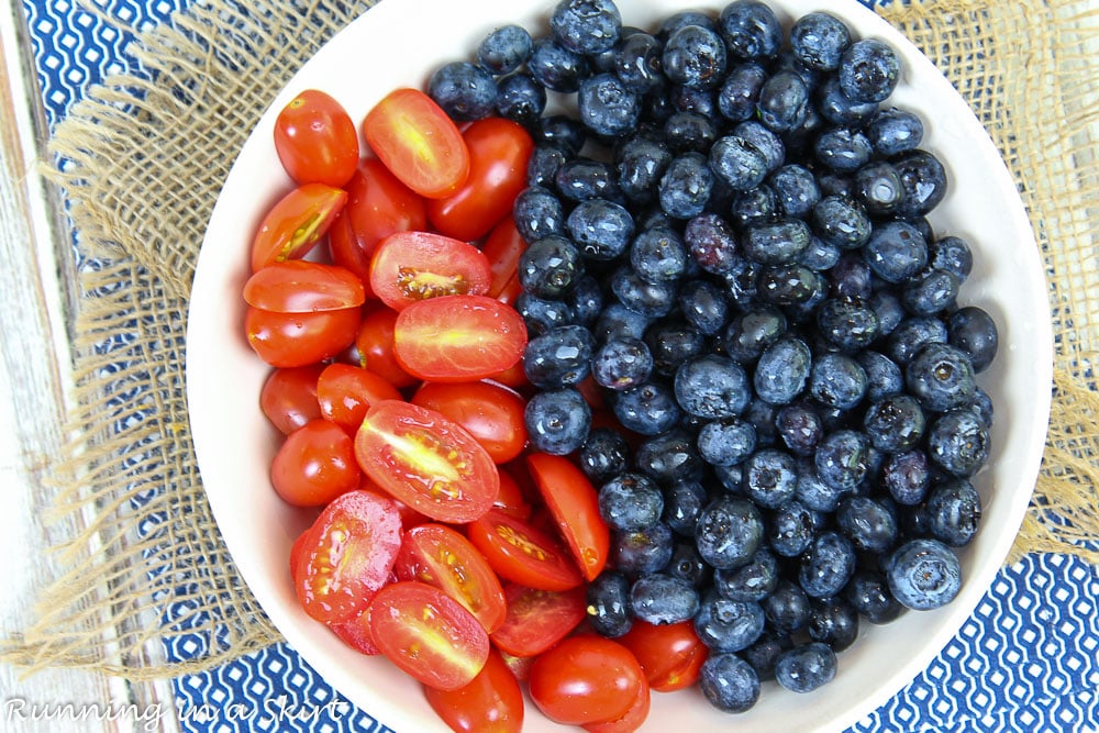 Tomato and blueberries.