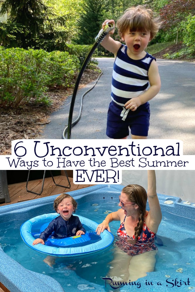 How to Have the Best Summer Ever - 6 Unconventional Ideas to have the best summer. Including ways to keep toddlers, kids and teens happy at home. / Running in a Skirt #summer #twins #healthyliving #happiness via @juliewunder