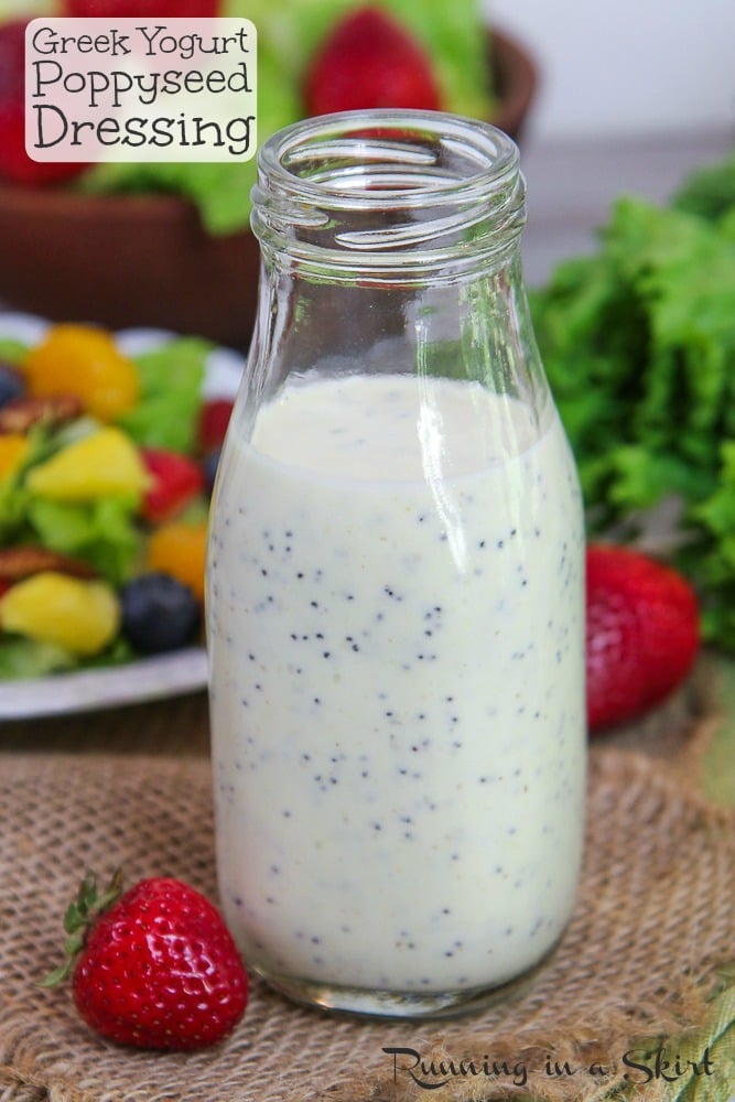 Healthy Greek Yogurt Poppyseed Salad Dressing