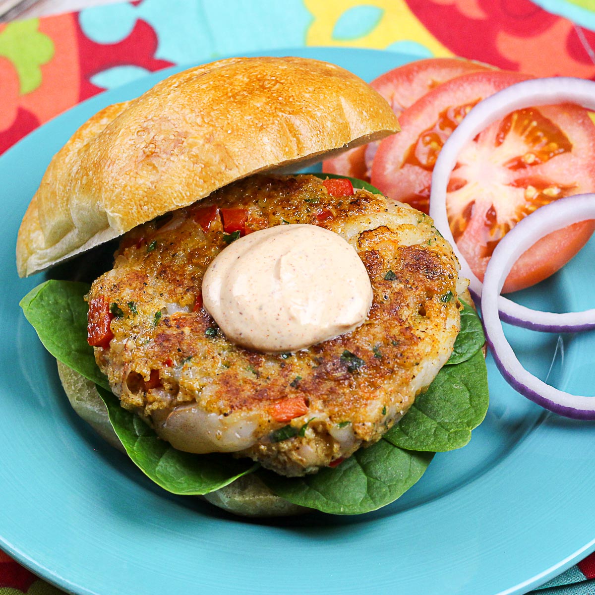 Cajun Shrimp Burger Recipe « Running in a Skirt