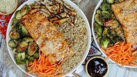 Teriyaki Salmon Rice Bowls (Meal Prep) - fed by sab