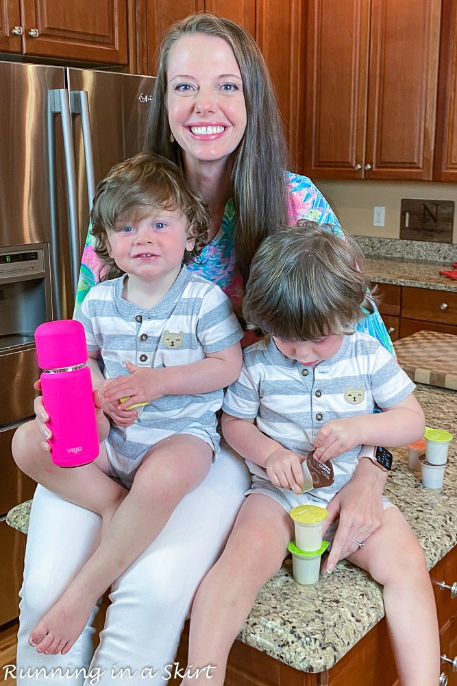 Mom with twins and Vejo blender