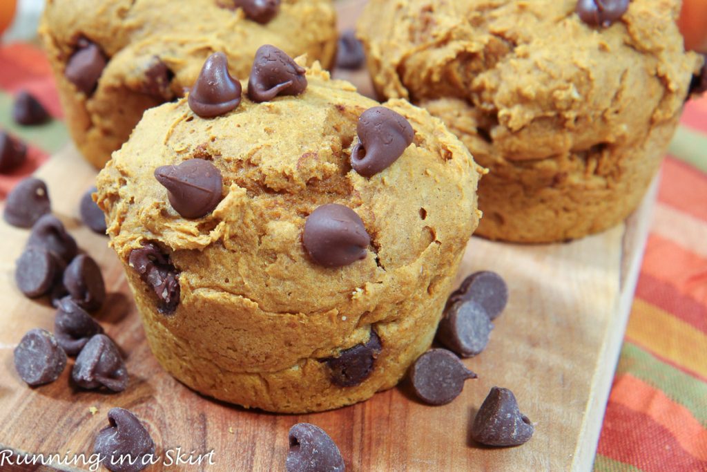3 Ingredient Pumpkin Muffins on a plate.