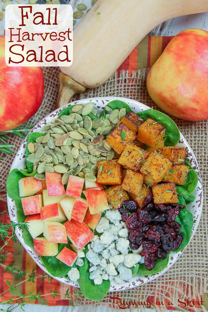 Fall Harvest Salad pinterest pin.