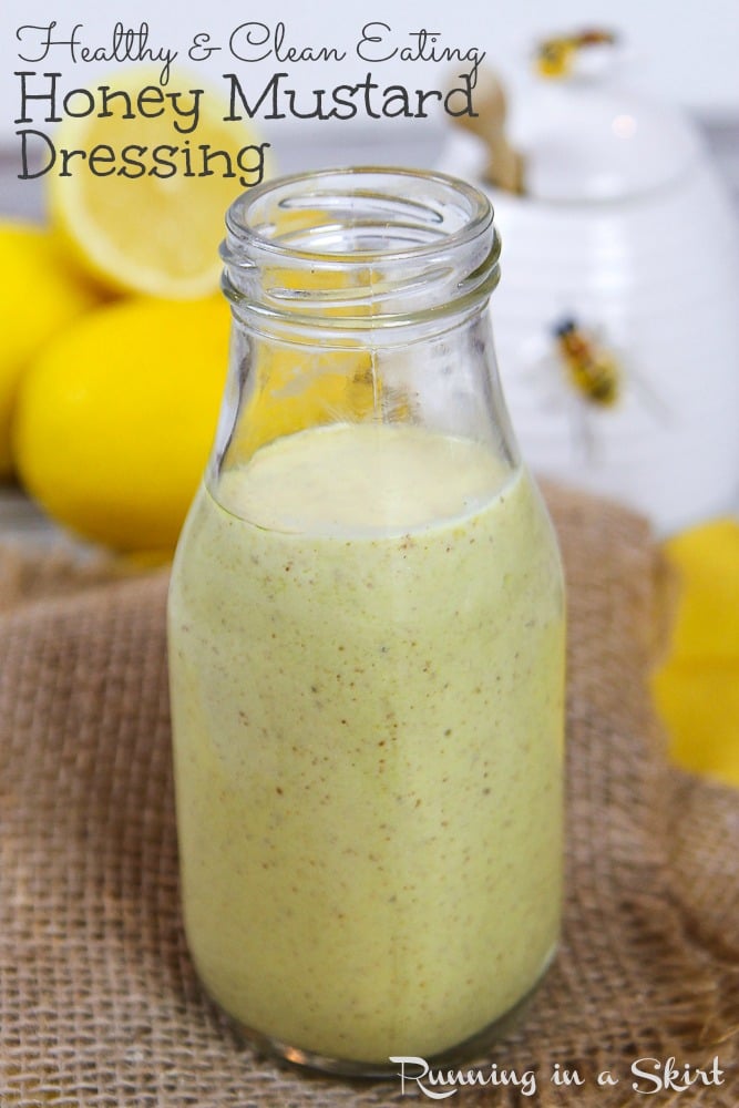 Healthy Honey Mustard Dressing pinterest pin.