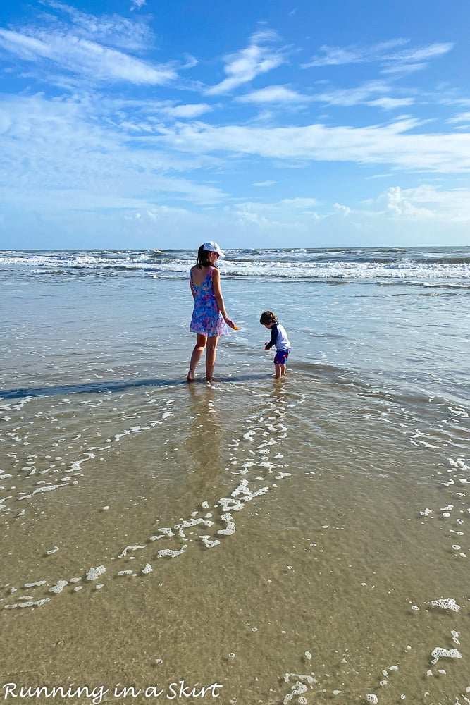 Mom and Toddler on Amelia Island Beach.