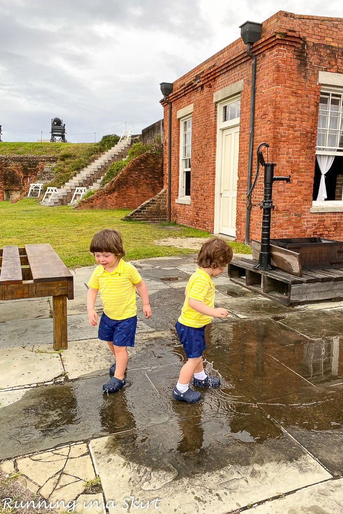 Toddlers at Fort Clinch.