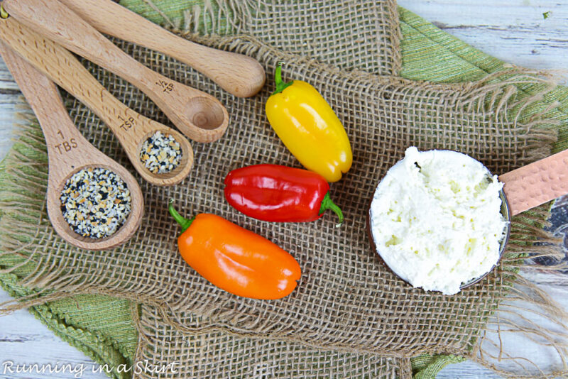 Everything Bagel Cream Cheese Stuffed Mini Peppers « Running in a Skirt