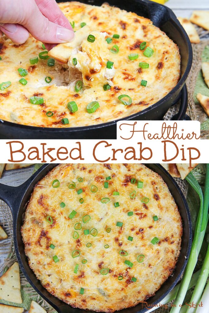 Hot Crab Dip recipe Pinterest collage.