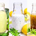 Trio of Healthy Homemade Salad Dressings