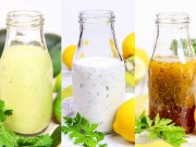 Trio of Healthy Homemade Salad Dressings