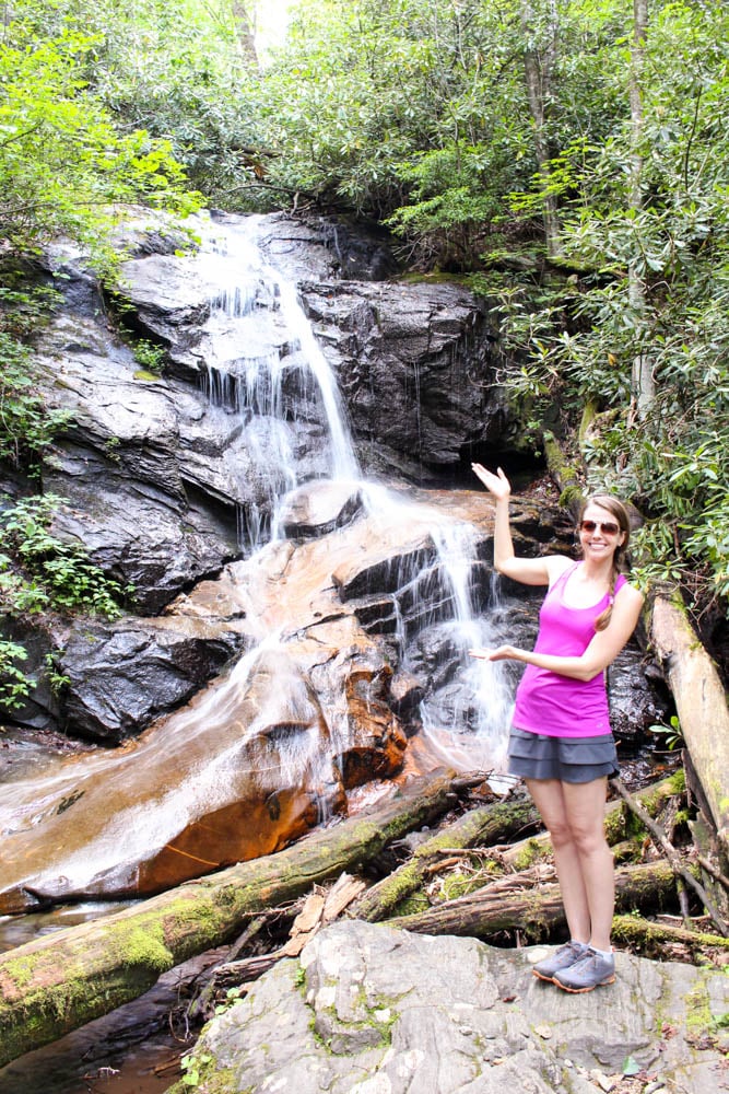 Log Hollow Falls in the Pisgah National Forest.