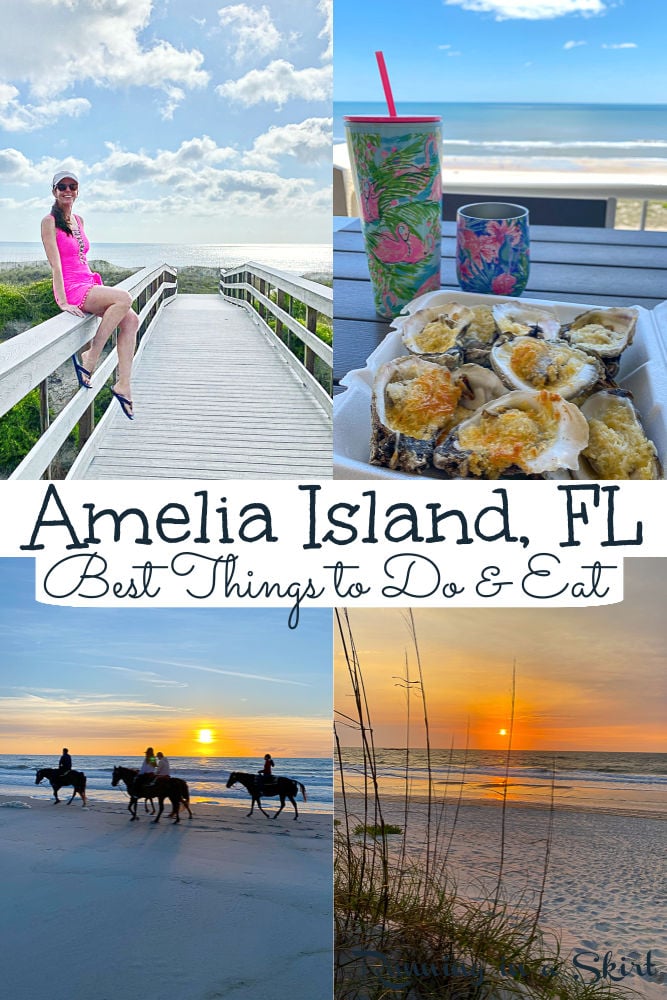 Amelia Island Florida - Things to Do & Restaurants You Can't Miss! Amelia Island Travel Guide with what to do, where to eat and where to stay from resorts (Ritz or Omni) to beach rentals. Includes the best beaches, state parks, historic Downtown Fernandina Beach, horseback riding, biking, outdoor adventures, shopping and items to add to your bucket lists. Plus the best restaurants in Amelia Island AND the dishes to try at restaurants. / Running in a Skirt #AmeliaIsland #Florida #TravelGuide via @juliewunder