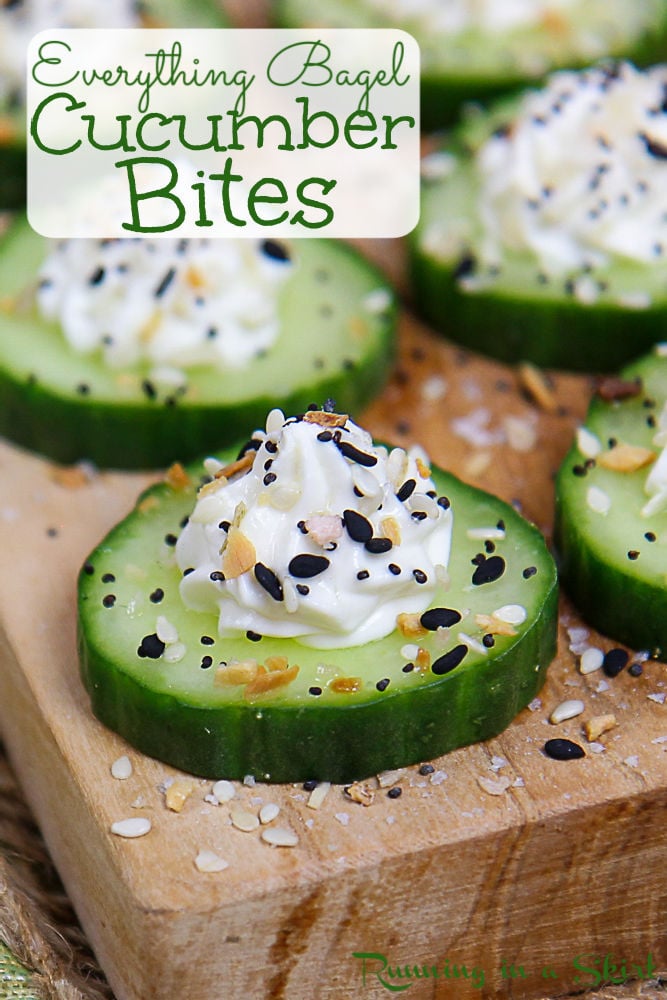 Everything Bagel Cucumber Bites pinterst pin.