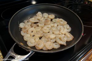 Process photos showing how to cook the shirmp.