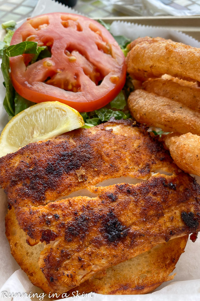 Best St. Simons Island Restaurants - Blackened Fish Sandwich