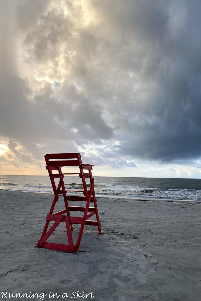 St. Simons Island GA lifeguard stand.