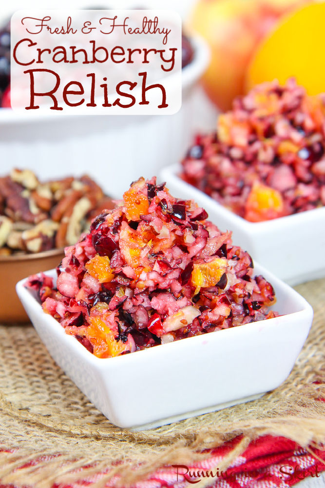 Cranberry Orange Relish recipe pinterest pin.