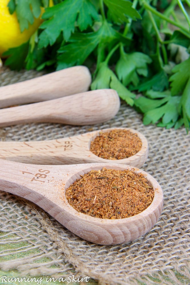 Ingredients in the spice mix.