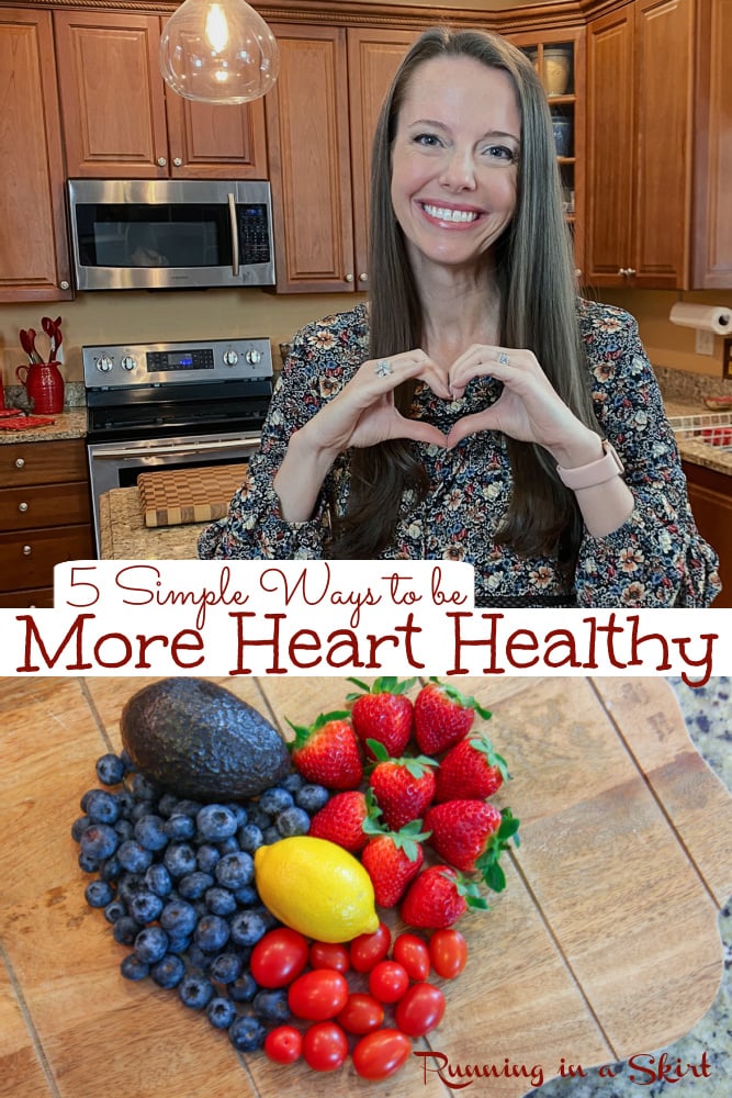 5 Ways to Be More Heart Healthy including tips for heart health, heart-healthy foods and heart-healthy diet. #AD Simple things you can do right now to take care of your heart and help prevent heart disease. Save Be Heart Healthy promotion at Publix until 2/25. #hearthealth #hearthealthyfoods #healthyliving #hearthealthy via @juliewunder