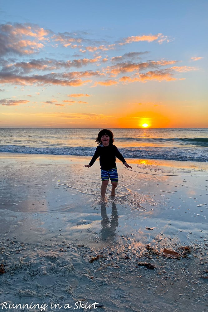 Sunset at the beach.