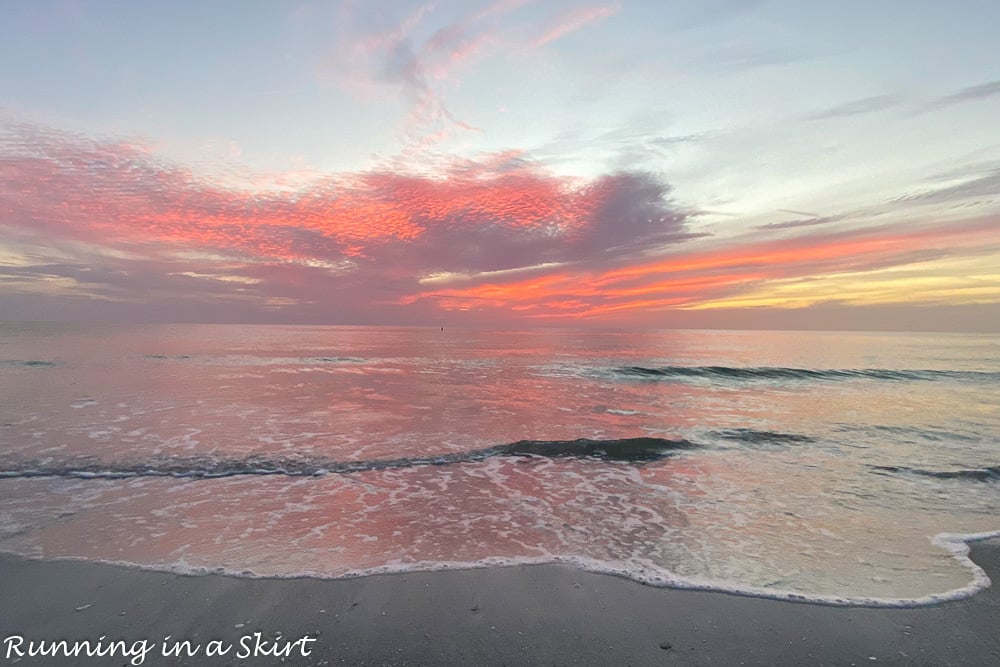 Pink sunset on Anna Maria Island.