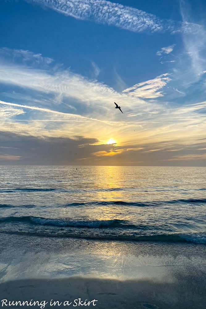 Sunset on Anna Mara Island Beach.