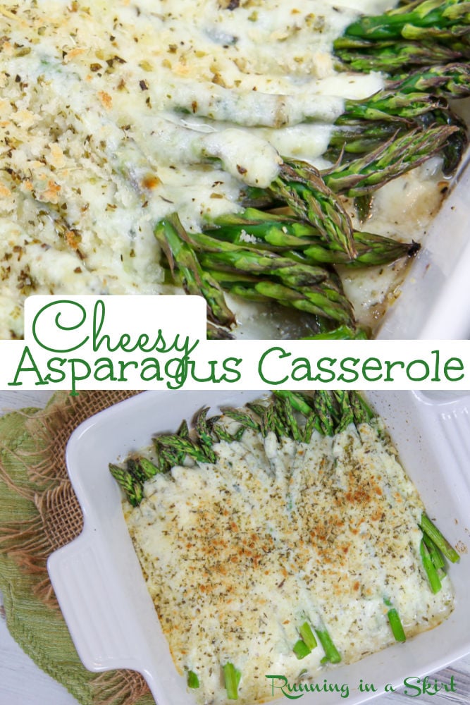 Cheesy Asparagus Casserole Pinterest Collage