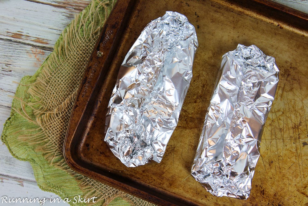 Photo showing how to seal the foil packet.