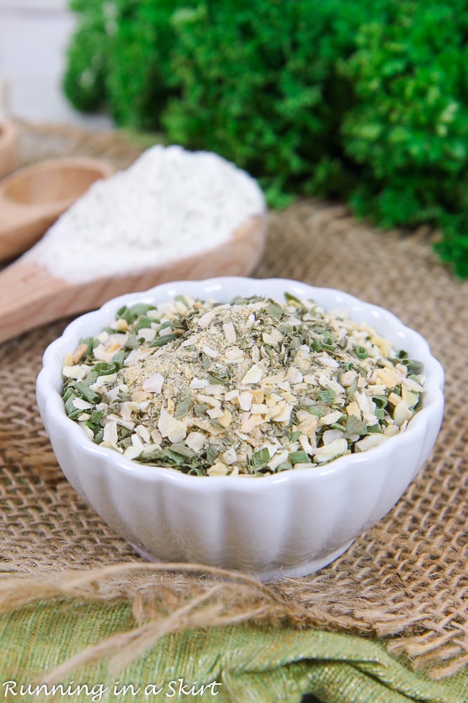 Ranch Seasoning Mix in a small white bowl.