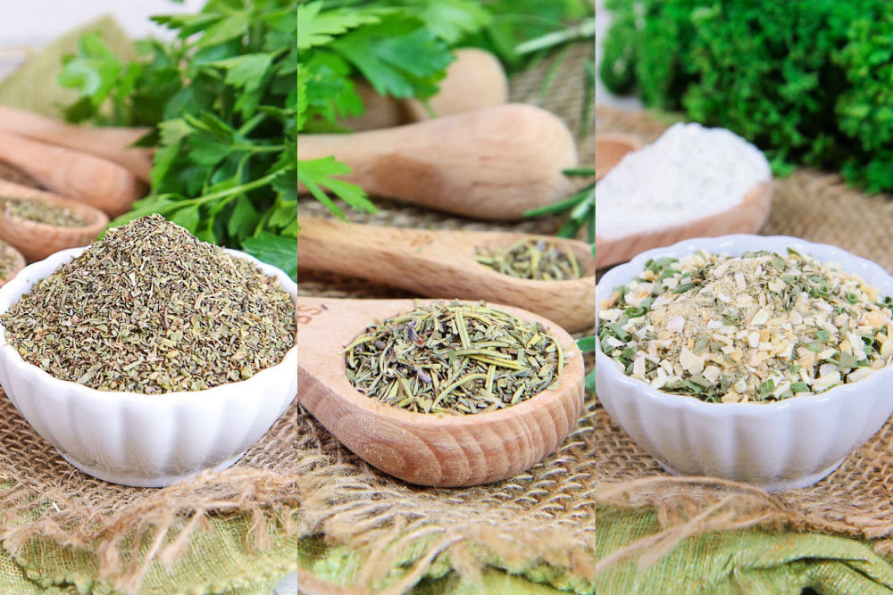 3 healthy seasonings photo collage.