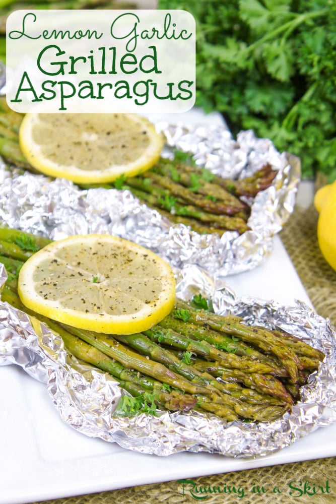 Grilled Asparagus in Foil Pinterest Pin