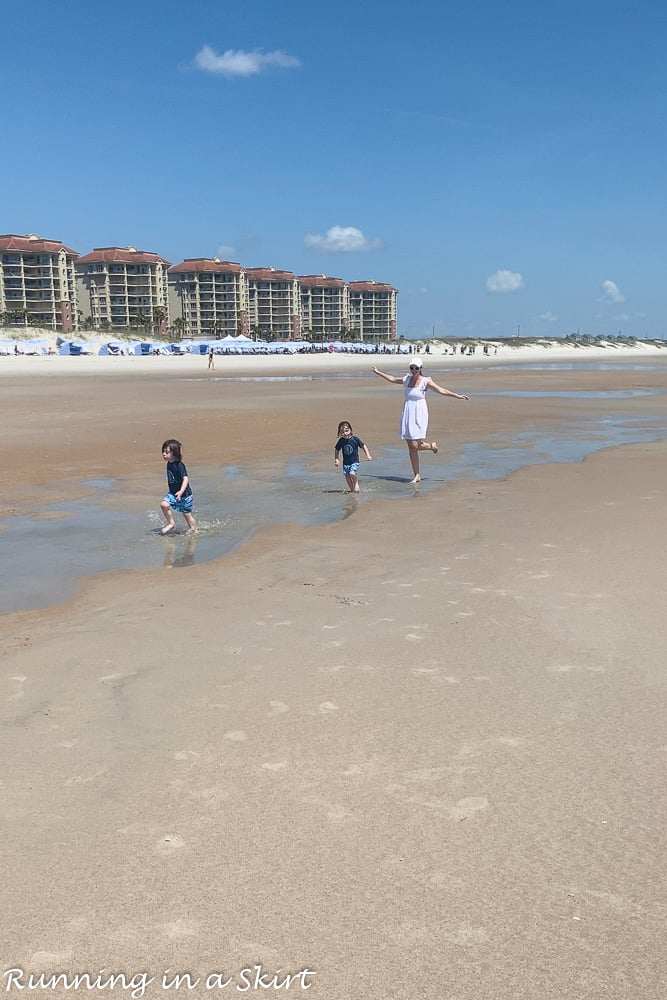 Kids on the beach at Amelia Island.