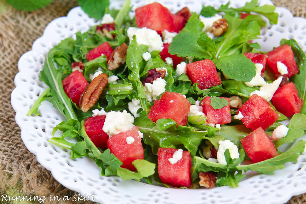 Watermelon Arugula Salad « Running in a Skirt