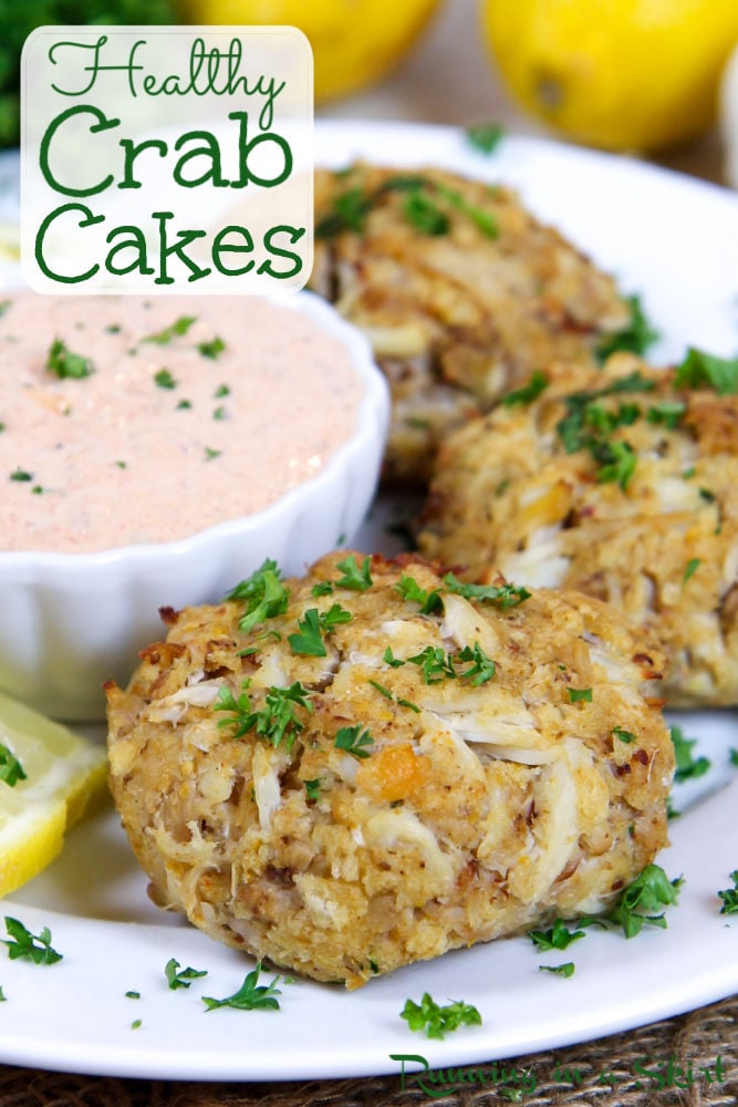 Healthy Broiled Crab Cakes Pinterest Pin