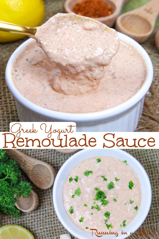 Remoulade Sauce for Crab Cakes Pinterest Collage