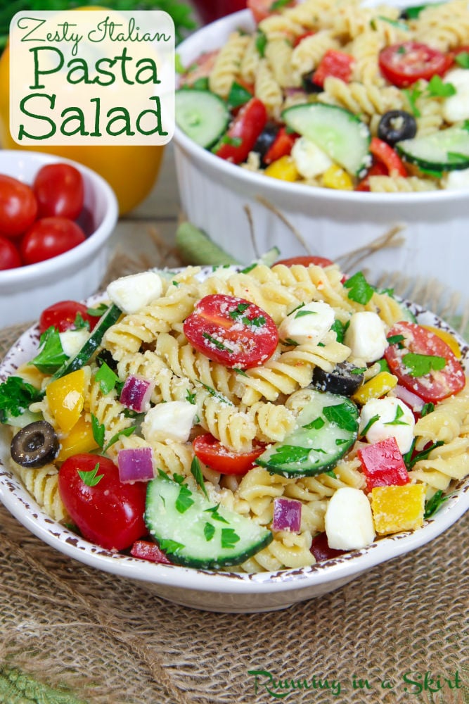 Zesty Italian Pasta Salad Pinterest Pin
