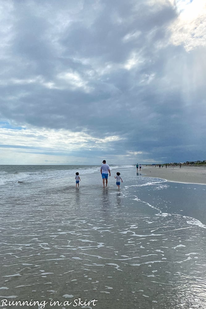 Things to Do in Isle of Palms - Dad and sons on the beach.