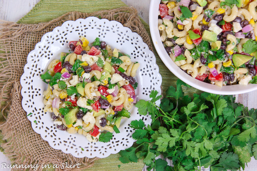 Overhead shot of Mexican Macaroni Salad