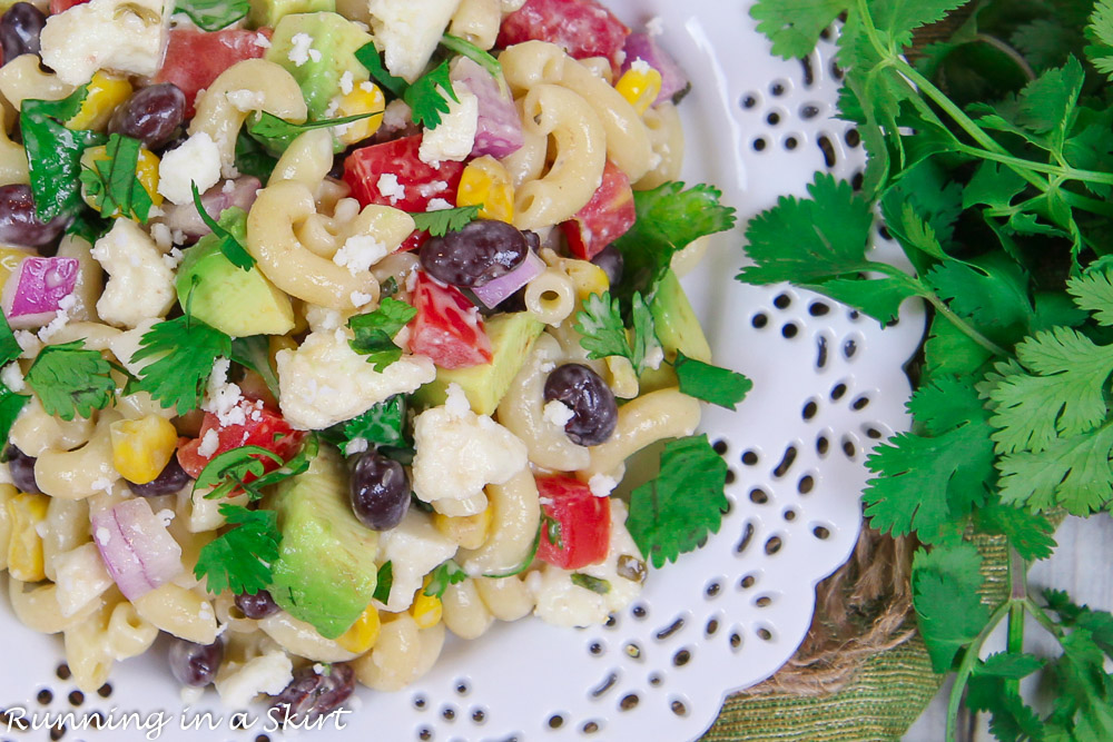 Overhead shot of Mexican Macaroni Salad.