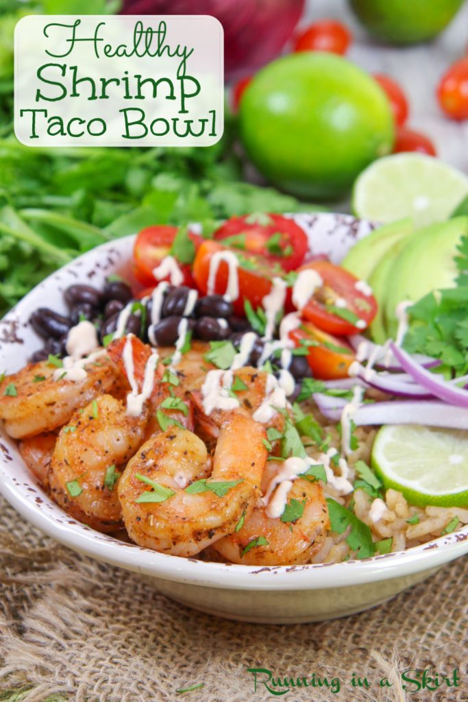 Shrimp Taco Bowls Pinterest Pin