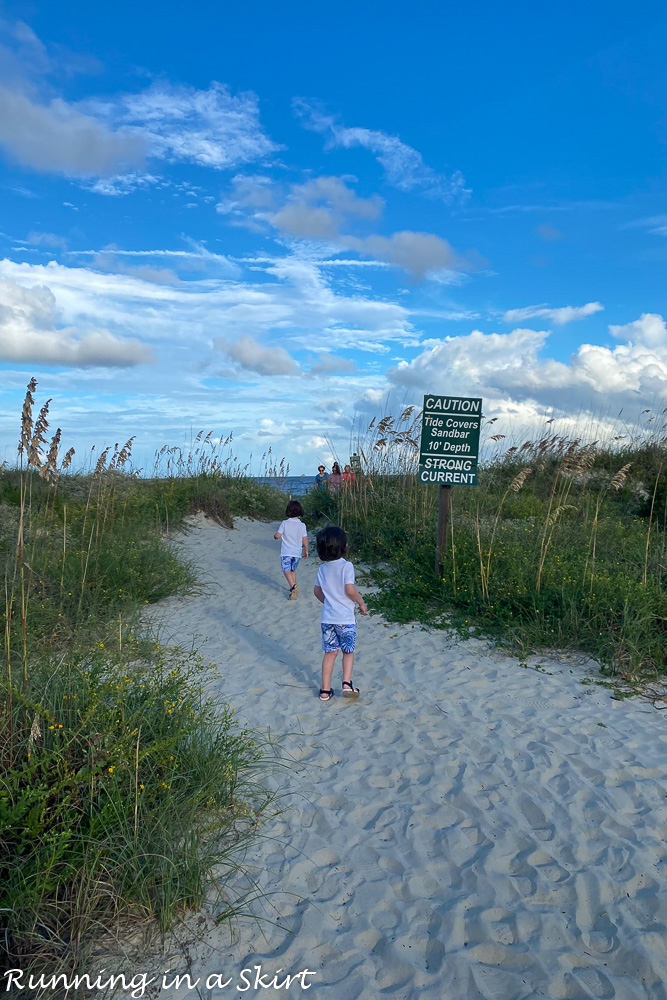 Things to Do in Jekyll Island - Sign showing where the tide comes over.