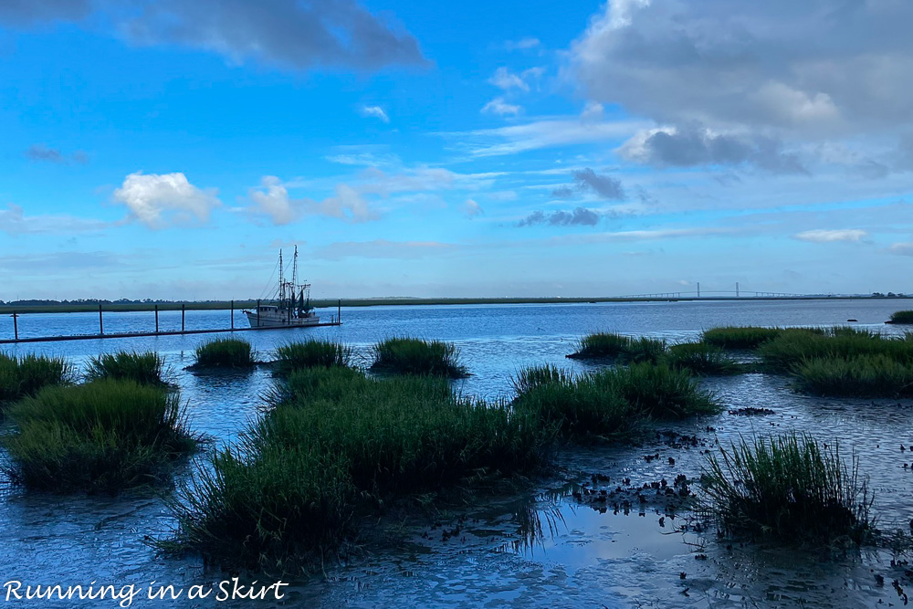 Boat in the river near Jekyll Island.