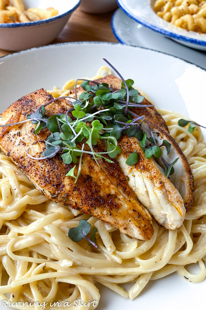 The Wharf Redfish Pasta dish