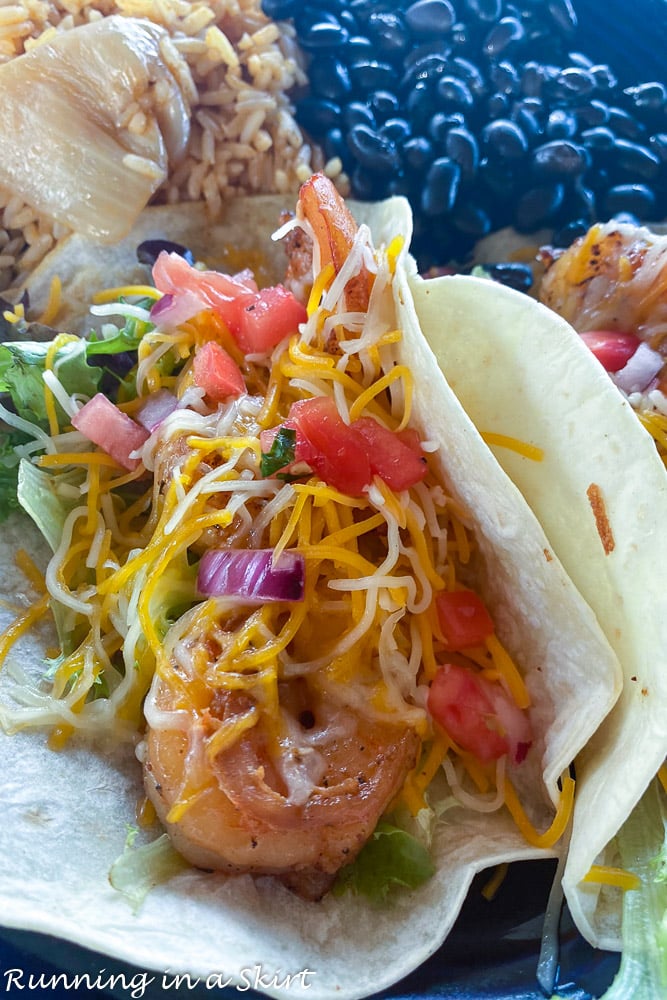 Tortuga Jack's Baja Mexican Grill shrimp tacos.