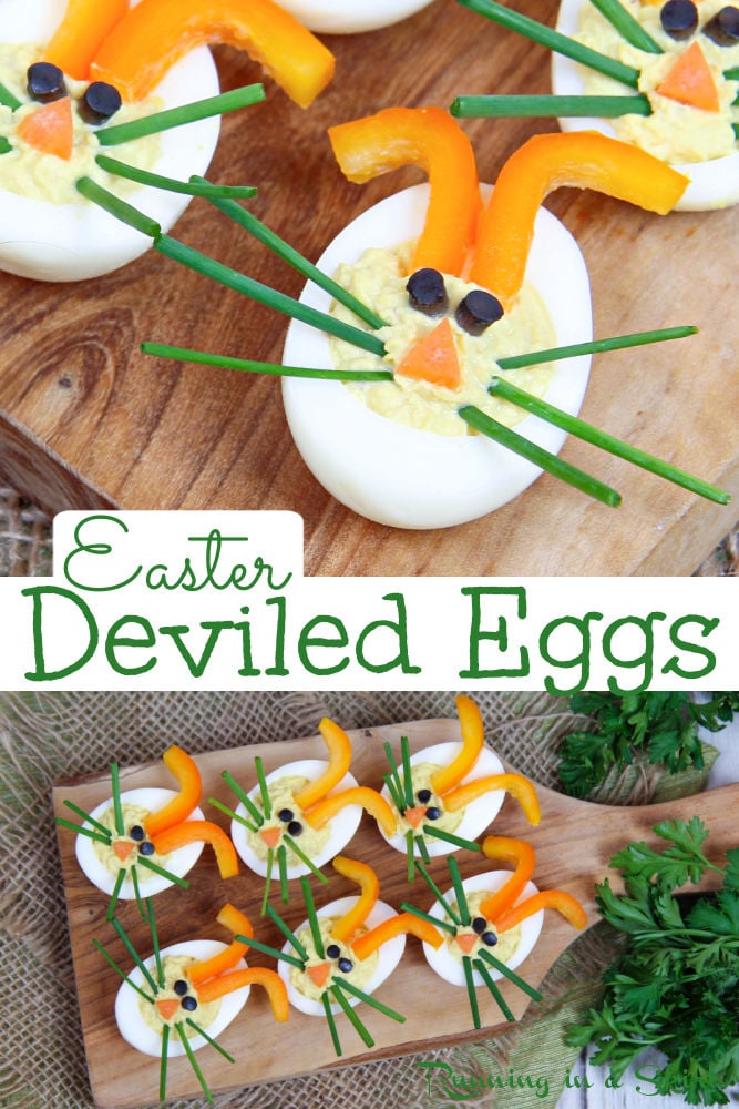 Easter Bunny Deviled Eggs via @juliewunder