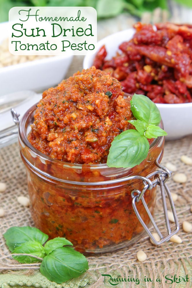 Sun Dried Tomato Pesto recipe Pinterest Pin