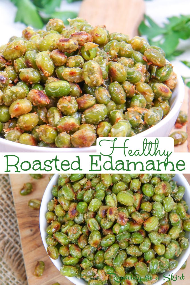 Parmesan Garlic Dry Roasted Edamame via @juliewunder